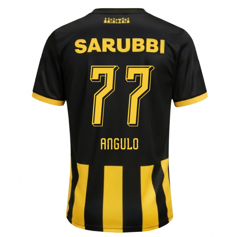 Danxen Uomo Maglia Luis Angulo #77 Nero Giallo Kit Gara Home 2026/27 Maglietta