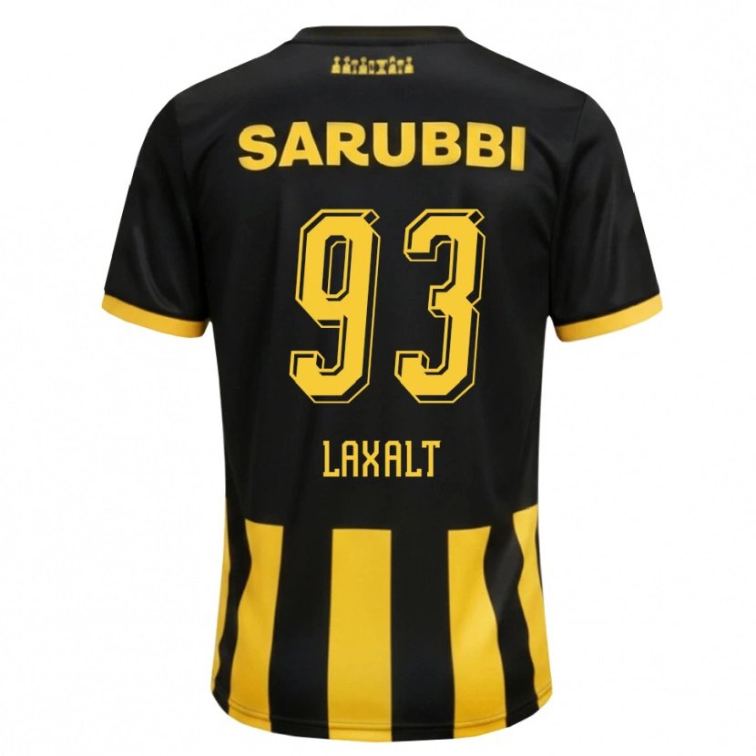 Danxen Uomo Maglia Diego Laxalt #93 Nero Giallo Kit Gara Home 2026/27 Maglietta