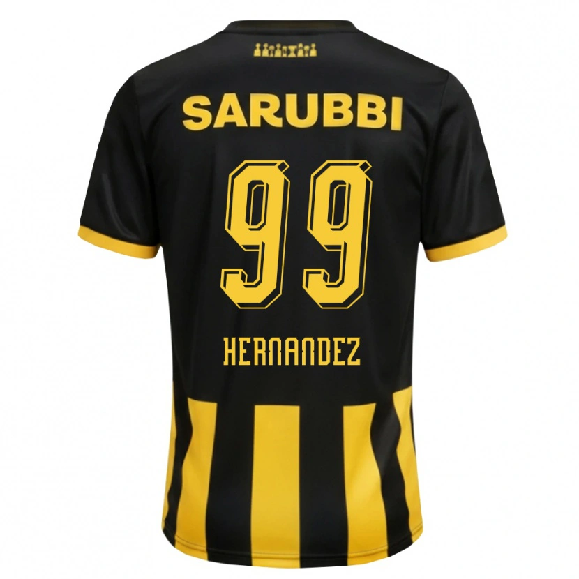 Danxen Uomo Maglia Abel Hernández #99 Nero Giallo Kit Gara Home 2026/27 Maglietta