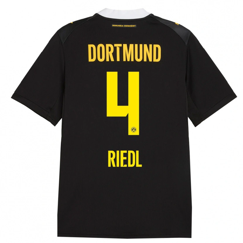 Danxen Uomo Maglia Jan-Luca Riedl #4 Rosso Giallo Nero Kit Gara Away 2026/27 Maglietta