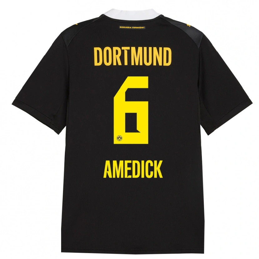 Danxen Uomo Maglia Maik Amedick #6 Rosso Giallo Nero Kit Gara Away 2026/27 Maglietta