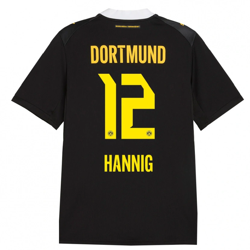 Danxen Uomo Maglia Paul Hannig #12 Rosso Giallo Nero Kit Gara Away 2026/27 Maglietta