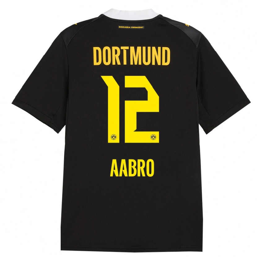 Danxen Uomo Maglia Gustav Aabro #12 Rosso Giallo Nero Kit Gara Away 2026/27 Maglietta