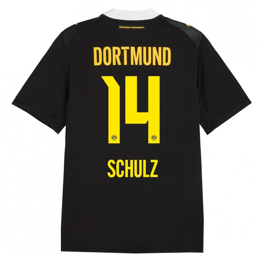 Danxen Uomo Maglia Nico Schulz #14 Rosso Giallo Nero Kit Gara Away 2026/27 Maglietta