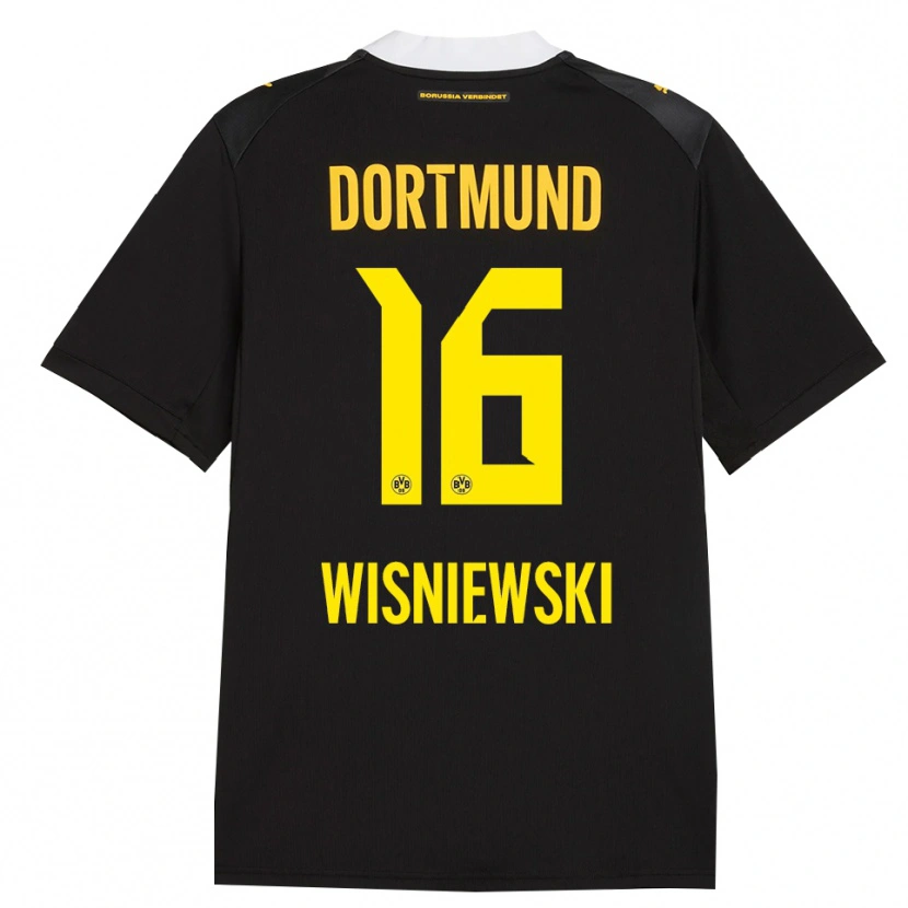 Danxen Uomo Maglia Lucy Wisniewski #16 Rosso Giallo Nero Kit Gara Away 2026/27 Maglietta