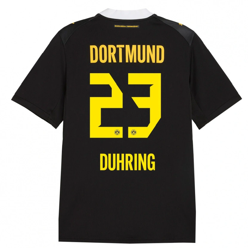 Danxen Uomo Maglia Marc Niclas Duhring #23 Rosso Giallo Nero Kit Gara Away 2026/27 Maglietta