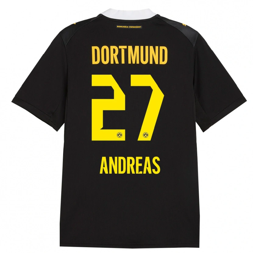 Danxen Uomo Maglia Kuno Andreas #27 Rosso Giallo Nero Kit Gara Away 2026/27 Maglietta