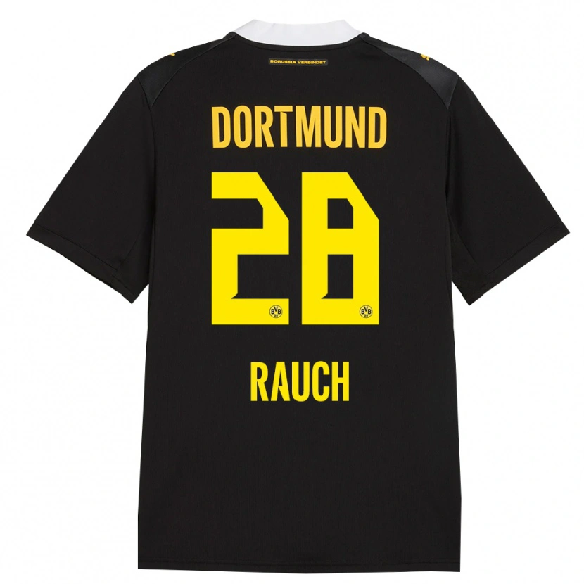 Danxen Uomo Maglia Julius Fynn Rauch #28 Rosso Giallo Nero Kit Gara Away 2026/27 Maglietta