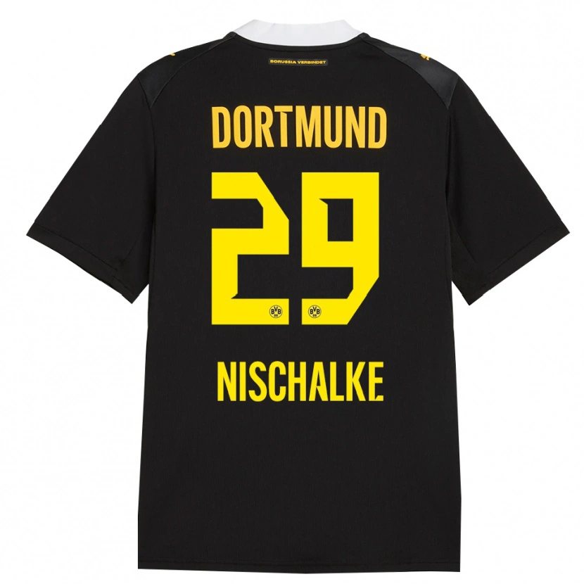 Danxen Uomo Maglia Jermain Nischalke #29 Rosso Giallo Nero Kit Gara Away 2026/27 Maglietta