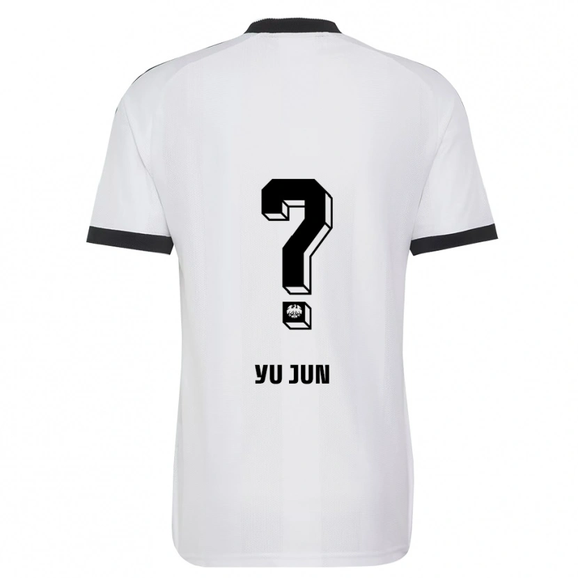Danxen Uomo Maglia Yu-Jun Seo #0 Bianco Nero Kit Gara Away 2026/27 Maglietta