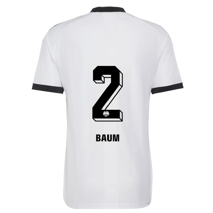 Danxen Uomo Maglia Elias Baum #2 Bianco Nero Kit Gara Away 2026/27 Maglietta