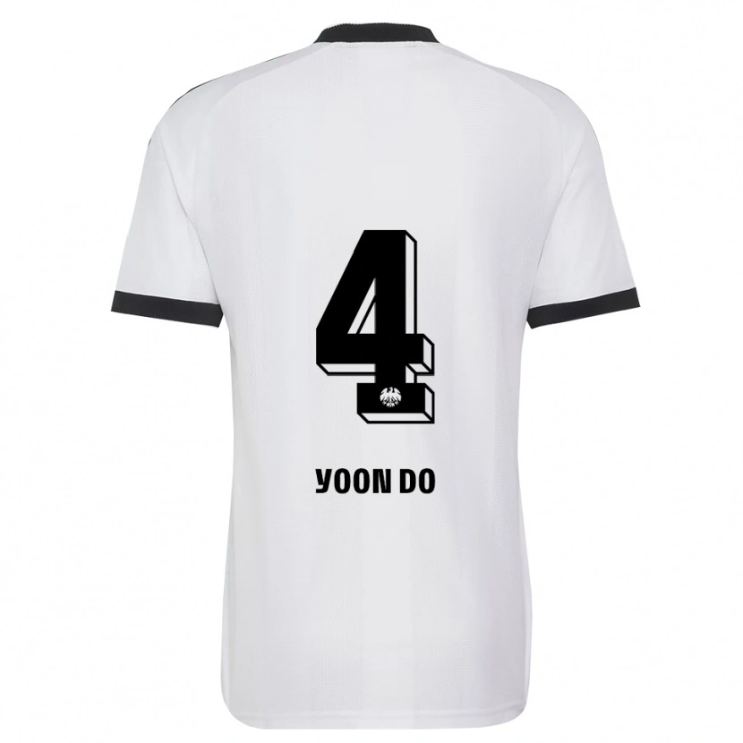 Danxen Uomo Maglia Yoon-Do Kim #4 Bianco Nero Kit Gara Away 2026/27 Maglietta