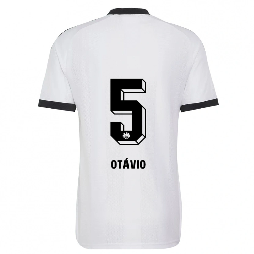 Danxen Uomo Maglia Otávio Manoel Galdino Fernandes #5 Bianco Nero Kit Gara Away 2026/27 Maglietta