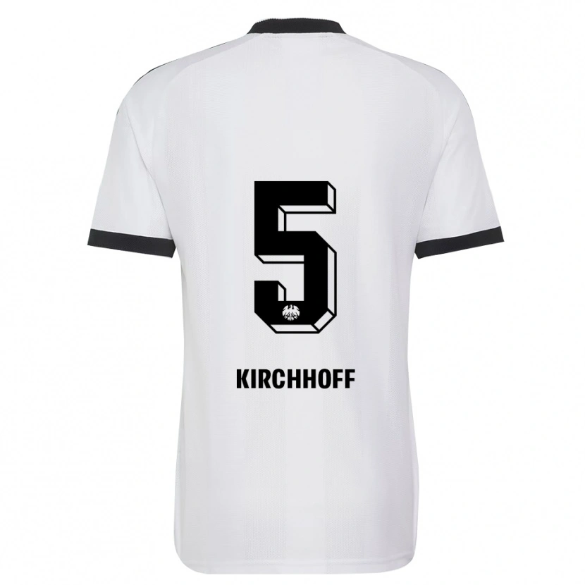 Danxen Uomo Maglia Benjamin Kirchhoff #5 Bianco Nero Kit Gara Away 2026/27 Maglietta