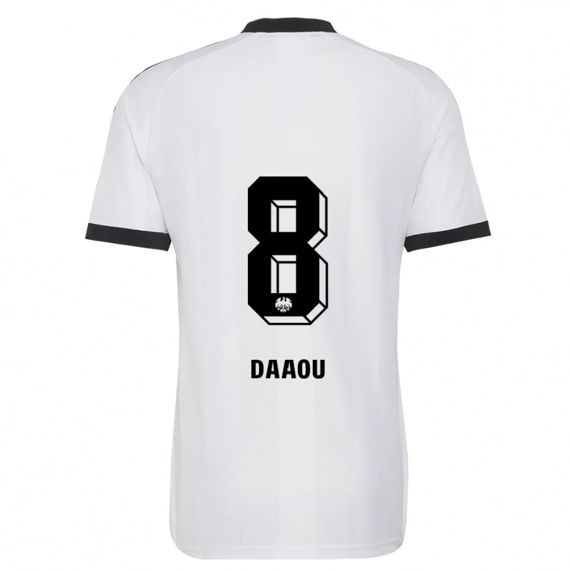 Danxen Uomo Maglia Bilal Daaou #8 Bianco Nero Kit Gara Away 2026/27 Maglietta