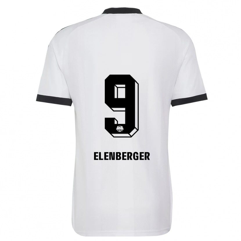 Danxen Uomo Maglia Samuel Elenberger #9 Bianco Nero Kit Gara Away 2026/27 Maglietta