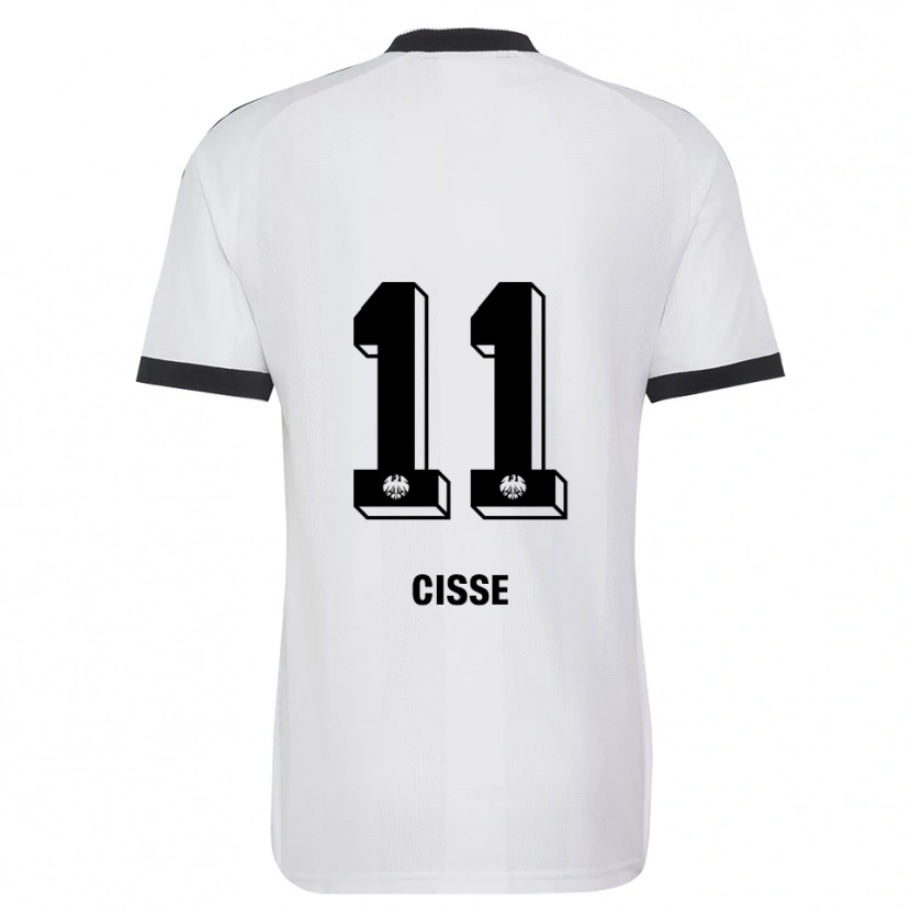 Danxen Uomo Maglia Cherif Cisse #11 Bianco Nero Kit Gara Away 2026/27 Maglietta