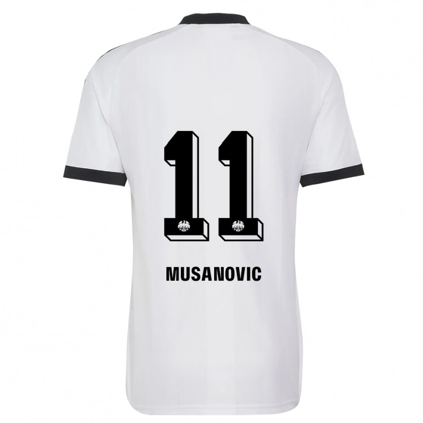Danxen Uomo Maglia Haris Musanovic #11 Bianco Nero Kit Gara Away 2026/27 Maglietta