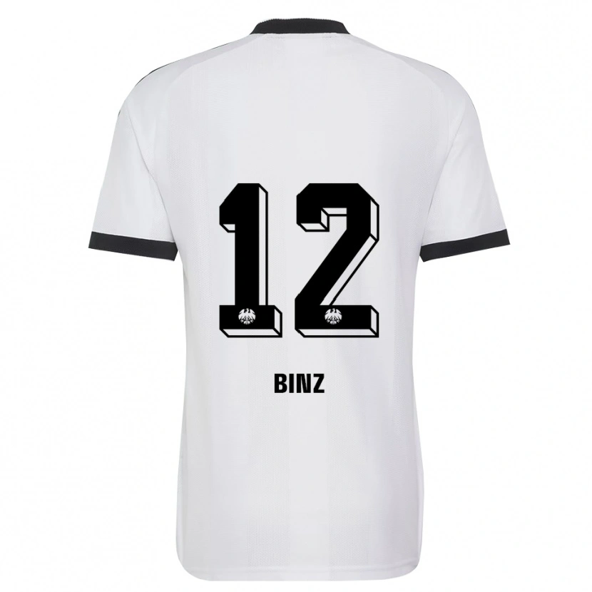 Danxen Uomo Maglia Sam Binz #12 Bianco Nero Kit Gara Away 2026/27 Maglietta