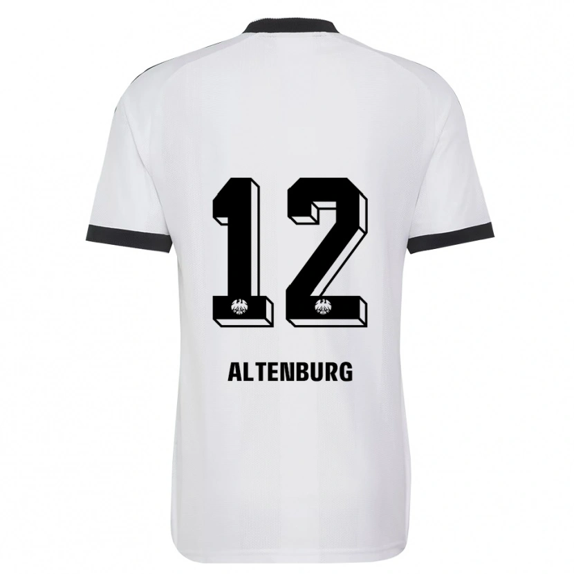 Danxen Uomo Maglia Lina Altenburg #12 Bianco Nero Kit Gara Away 2026/27 Maglietta