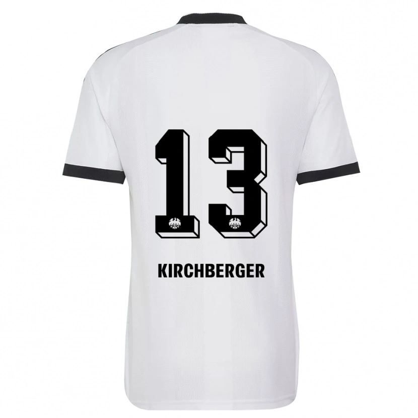 Danxen Uomo Maglia Virginia Kirchberger #13 Bianco Nero Kit Gara Away 2026/27 Maglietta