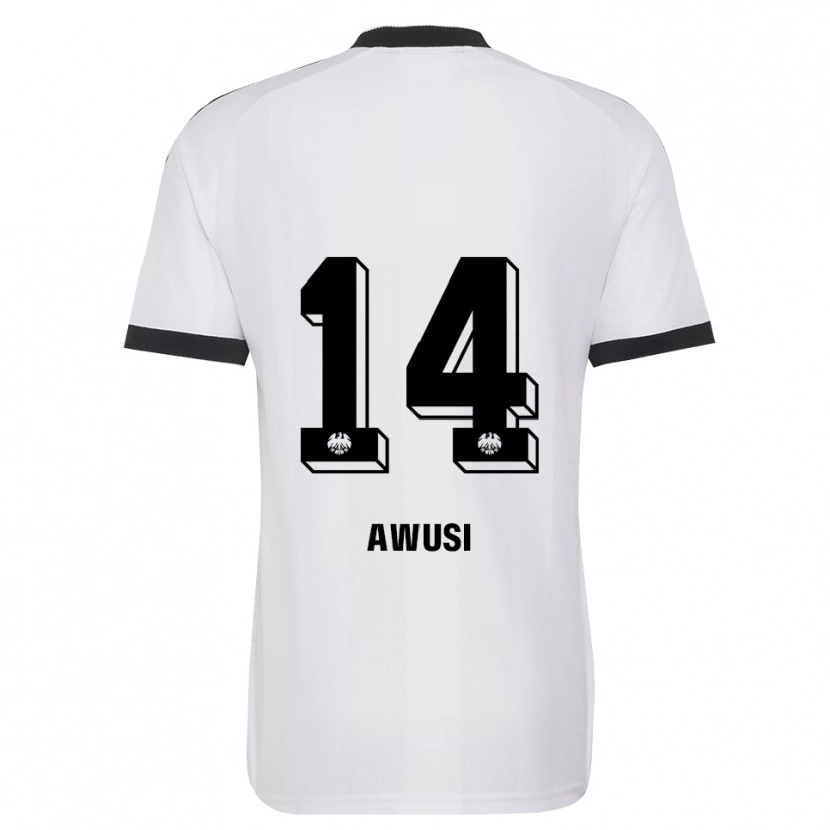 Danxen Uomo Maglia Junior Awusi #14 Bianco Nero Kit Gara Away 2026/27 Maglietta