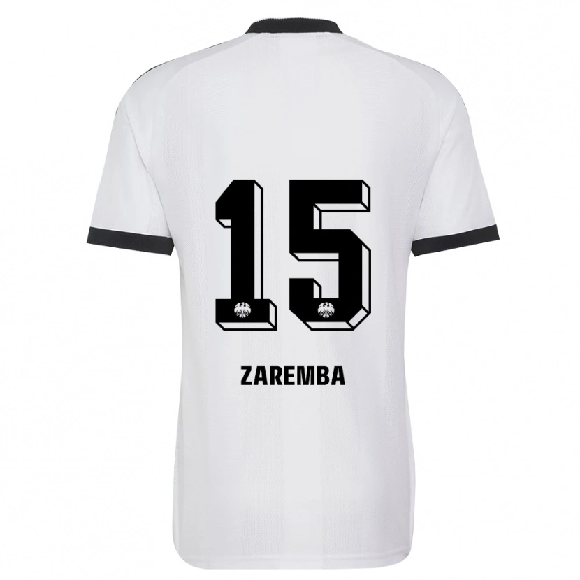 Danxen Uomo Maglia Marcel Zaremba #15 Bianco Nero Kit Gara Away 2026/27 Maglietta