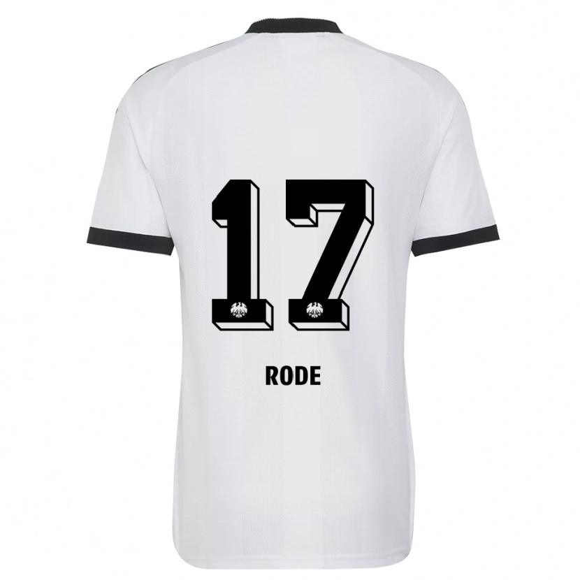 Danxen Uomo Maglia Sebastian Rode #17 Bianco Nero Kit Gara Away 2026/27 Maglietta