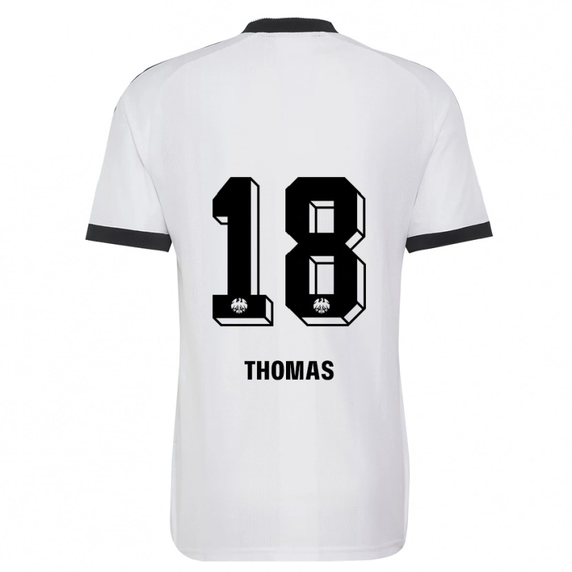 Danxen Uomo Maglia Max Thomas #18 Bianco Nero Kit Gara Away 2026/27 Maglietta
