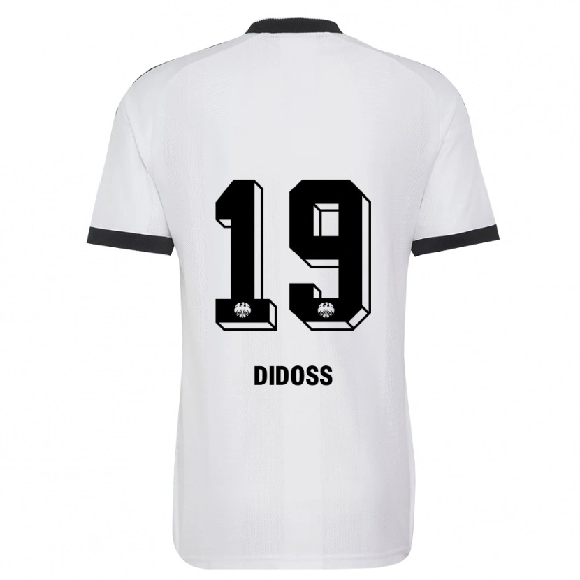 Danxen Uomo Maglia George Didoss #19 Bianco Nero Kit Gara Away 2026/27 Maglietta