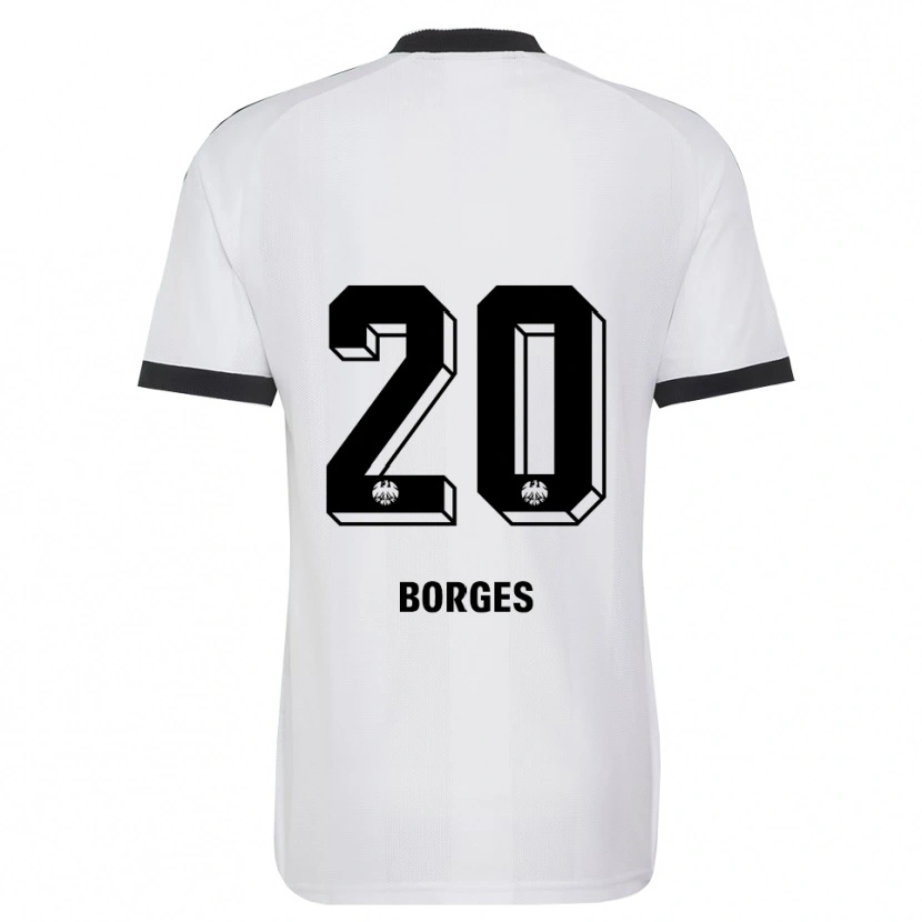 Danxen Uomo Maglia Gustavo Borges #20 Bianco Nero Kit Gara Away 2026/27 Maglietta