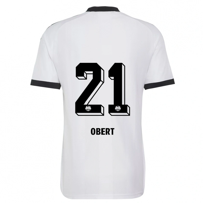 Danxen Uomo Maglia Yuriy Obert #21 Bianco Nero Kit Gara Away 2026/27 Maglietta