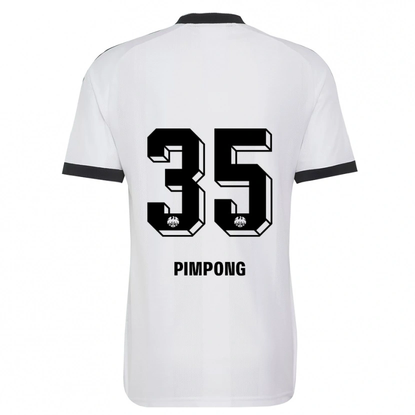 Danxen Uomo Maglia Malik Pimpong #35 Bianco Nero Kit Gara Away 2026/27 Maglietta