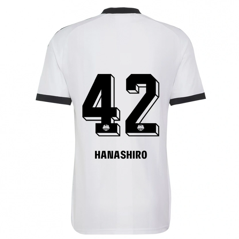 Danxen Uomo Maglia Rinto Hanashiro #42 Bianco Nero Kit Gara Away 2026/27 Maglietta