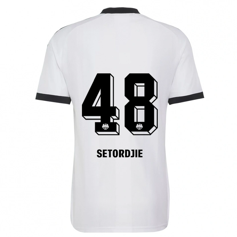 Danxen Uomo Maglia Lawrence Setordjie #48 Bianco Nero Kit Gara Away 2026/27 Maglietta