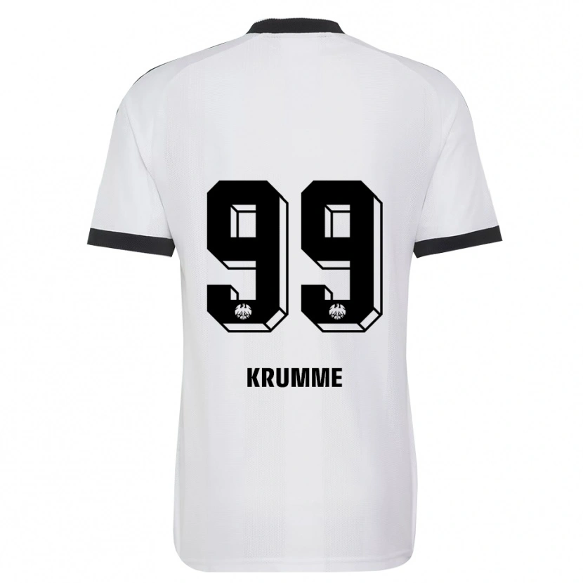 Danxen Uomo Maglia Janne Krumme #99 Bianco Nero Kit Gara Away 2026/27 Maglietta