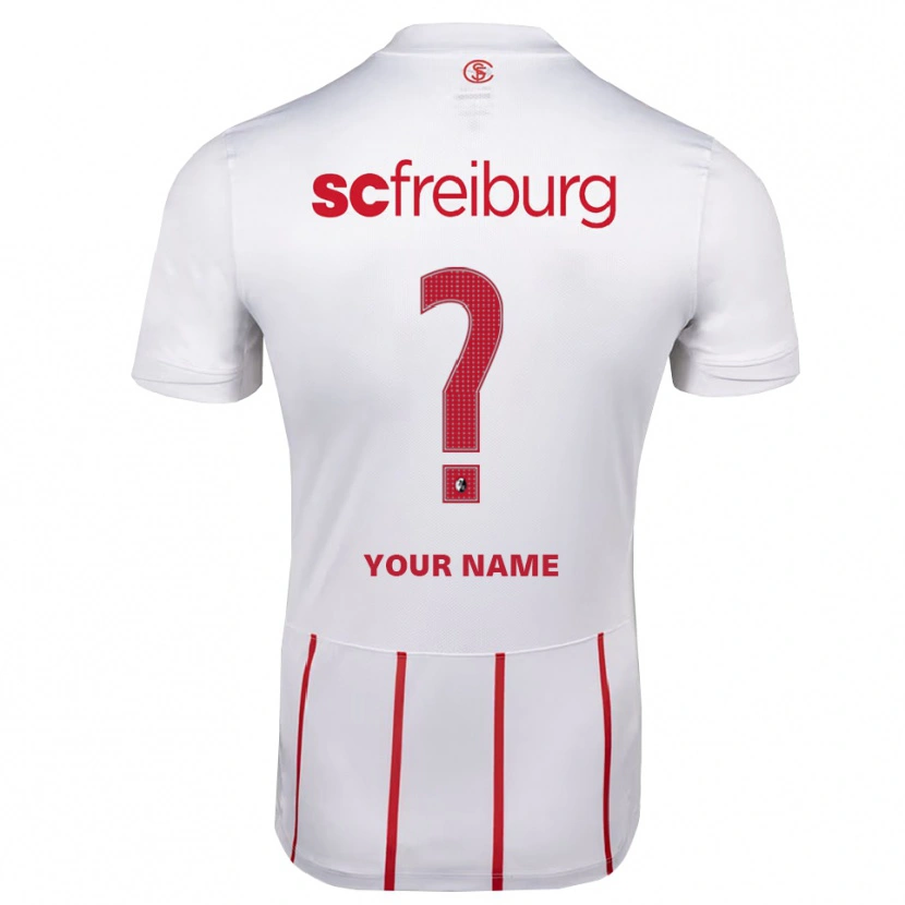 Danxen Uomo Maglia Il Tuo Nome #0 Bianco Rosso Giallo Kit Gara Away 2026/27 Maglietta