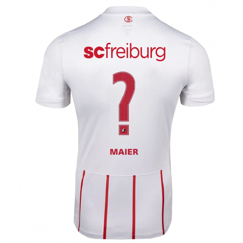 Danxen Uomo Maglia Robin Maier #0 Bianco Rosso Giallo Kit Gara Away 2026/27 Maglietta