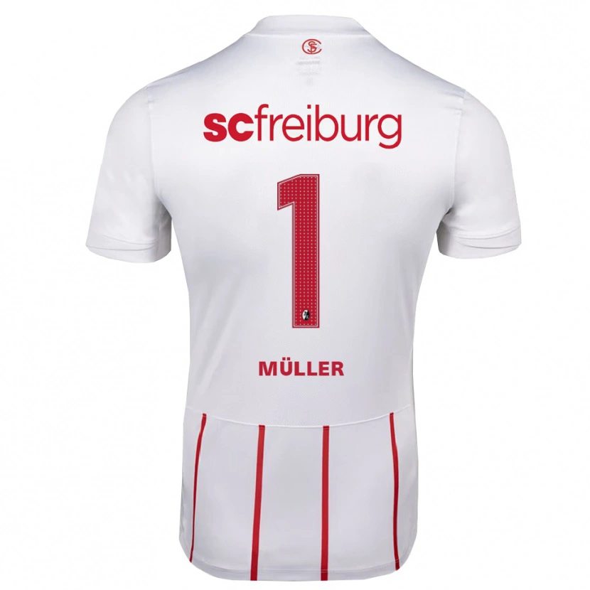 Danxen Uomo Maglia Phillip Müller #1 Bianco Rosso Giallo Kit Gara Away 2026/27 Maglietta