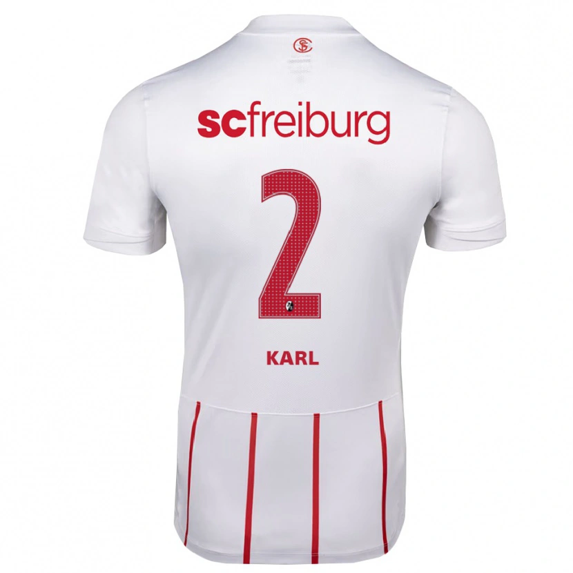 Danxen Uomo Maglia Lisa Karl #2 Bianco Rosso Giallo Kit Gara Away 2026/27 Maglietta