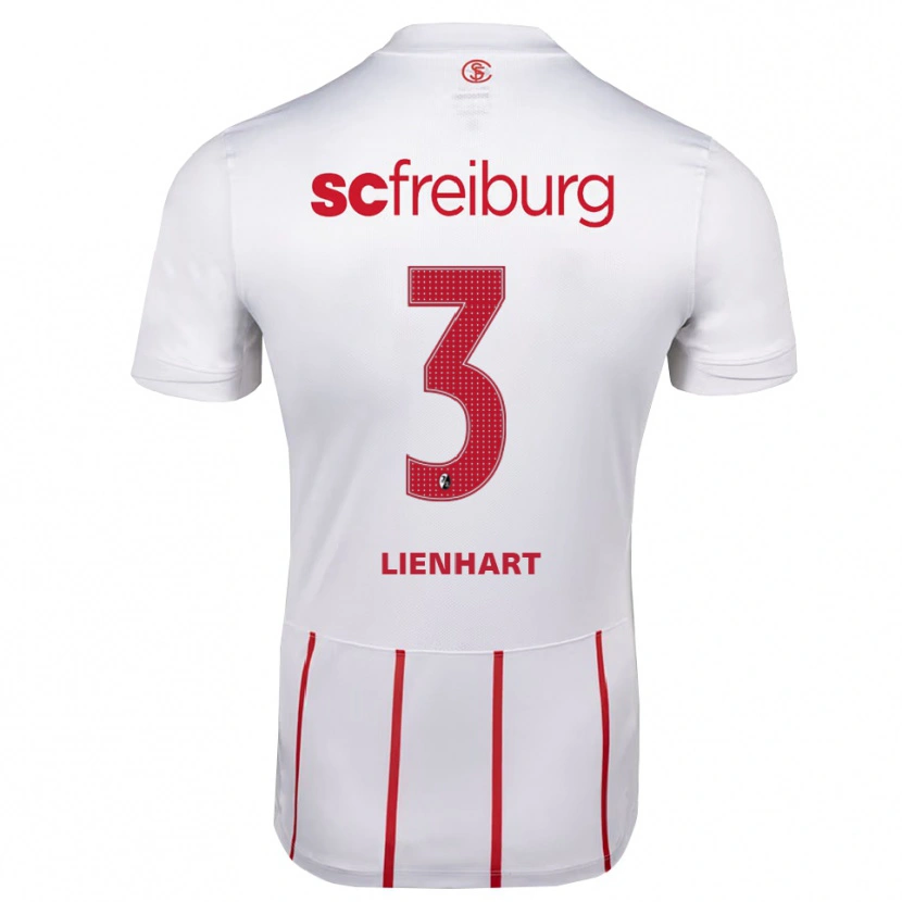 Danxen Uomo Maglia Philipp Lienhart #3 Bianco Rosso Giallo Kit Gara Away 2026/27 Maglietta