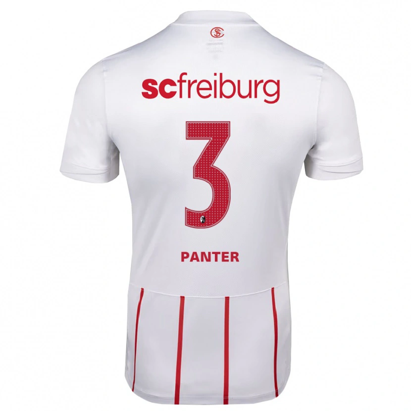 Danxen Uomo Maglia Max Panter #3 Bianco Rosso Giallo Kit Gara Away 2026/27 Maglietta