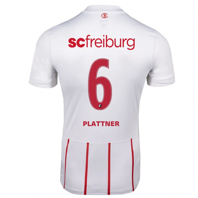 Danxen Uomo Maglia Tim Plattner #6 Bianco Rosso Giallo Kit Gara Away 2026/27 Maglietta