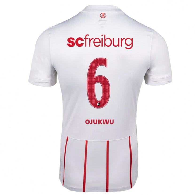 Danxen Uomo Maglia Nicole Ojukwu #6 Bianco Rosso Giallo Kit Gara Away 2026/27 Maglietta