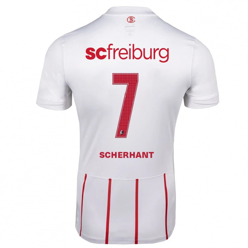 Danxen Uomo Maglia Derry Scherhant #7 Bianco Rosso Giallo Kit Gara Away 2026/27 Maglietta