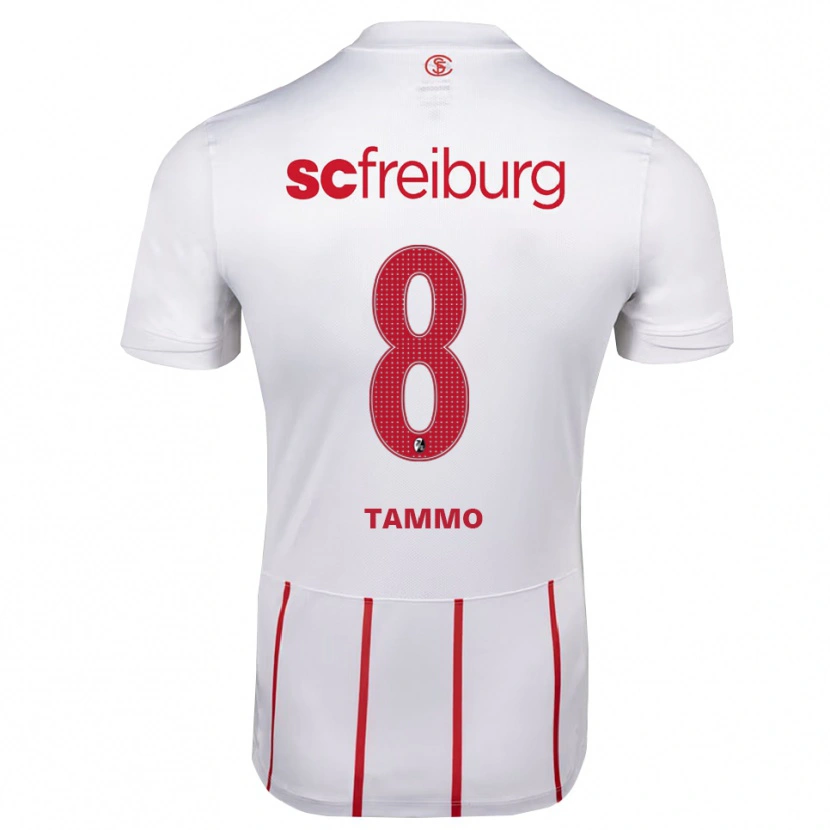 Danxen Uomo Maglia Tammo Schiertz #8 Bianco Rosso Giallo Kit Gara Away 2026/27 Maglietta