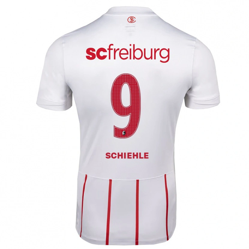 Danxen Uomo Maglia Yanis Schiehle #9 Bianco Rosso Giallo Kit Gara Away 2026/27 Maglietta