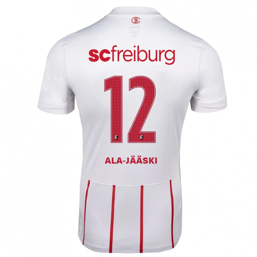 Danxen Uomo Maglia Otso Ala-Jääski #12 Bianco Rosso Giallo Kit Gara Away 2026/27 Maglietta
