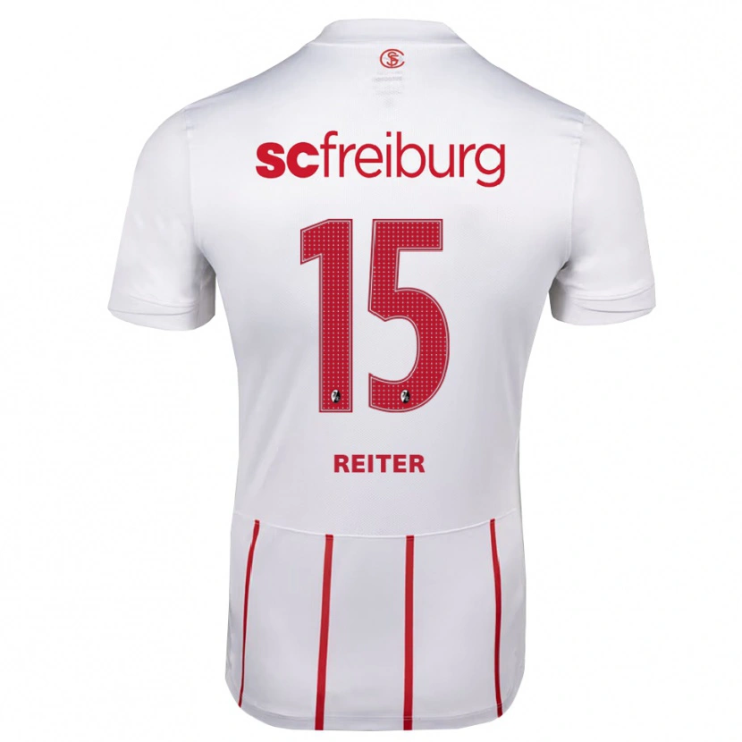 Danxen Uomo Maglia Vincent Reiter #15 Bianco Rosso Giallo Kit Gara Away 2026/27 Maglietta