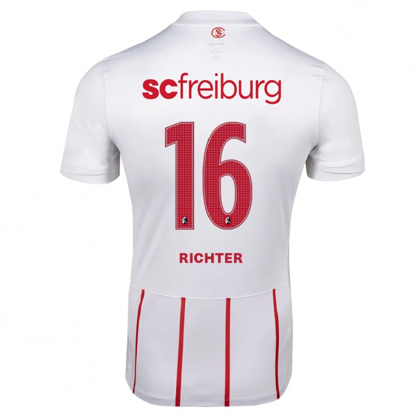 Danxen Uomo Maglia Tom Richter #16 Bianco Rosso Giallo Kit Gara Away 2026/27 Maglietta